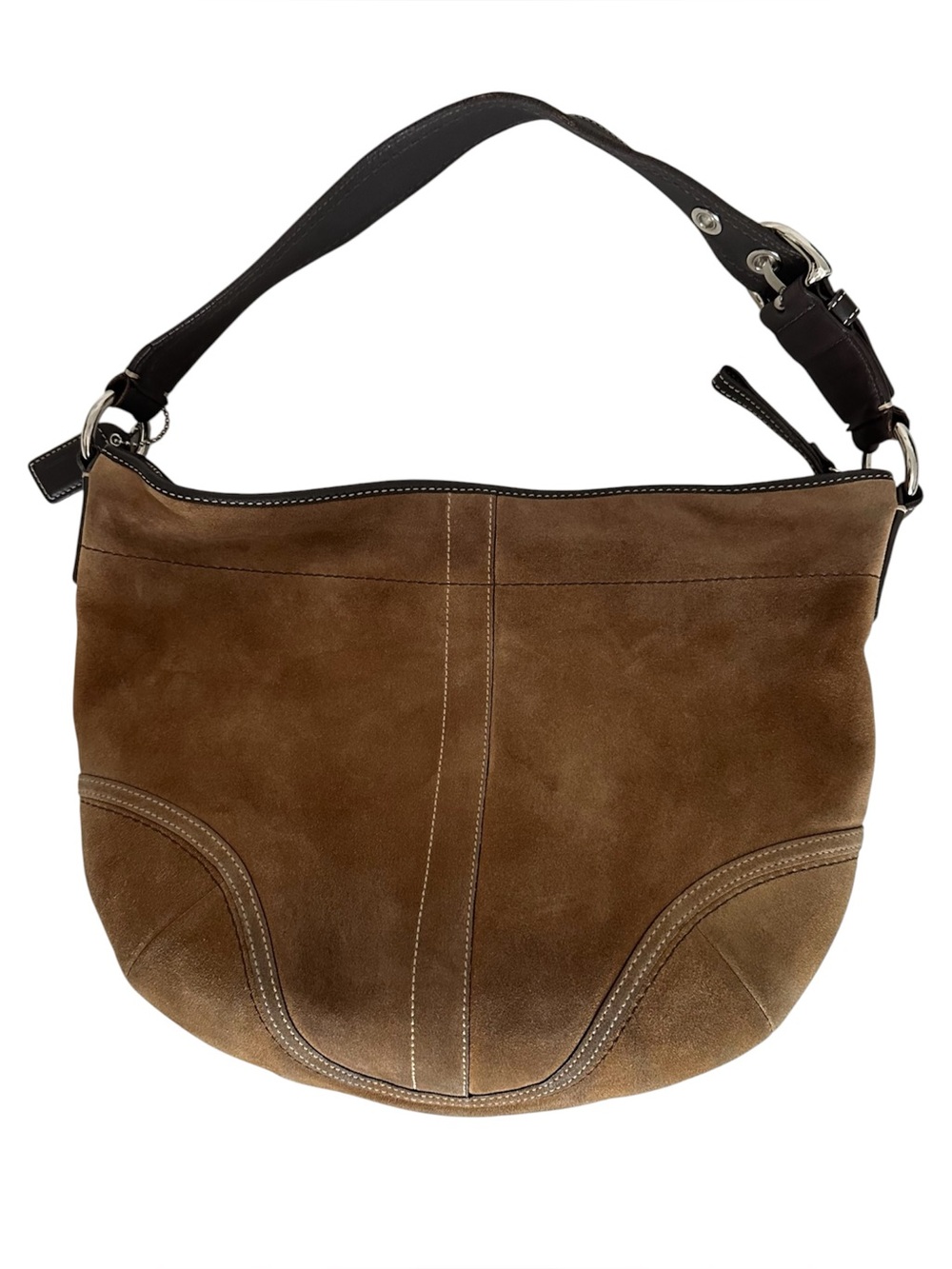 Coach Y2K Vintage Brown Suede Hobo Bag